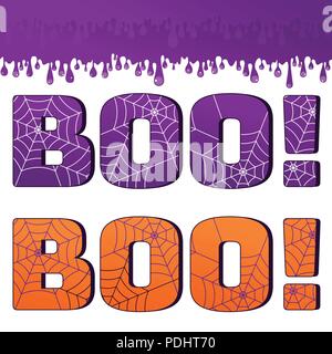 Boo signer télévision cartoon vector illustration. Typographie avec texte Illustration de Vecteur