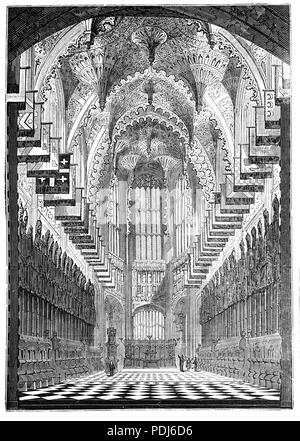 L'Henry VII Dame chapelle, maintenant plus souvent connu comme la chapelle Henri VII, est une grande dame chapelle à l'extrémité est de loin l'abbaye de Westminster, payés par la volonté d'Henry VII. La chapelle est construite dans un style gothique perpendiculaire très tardif, et son ventilateur de plafond voûte pendentif, la magnificence de l'origine John Leland à l'appeler l'orbis miraculum (la merveille du monde). La tombe d'Elizabeth I qui est mort le 24 mars 1603 et sa soeur Marie I, se trouvent dans la chapelle. Banque D'Images