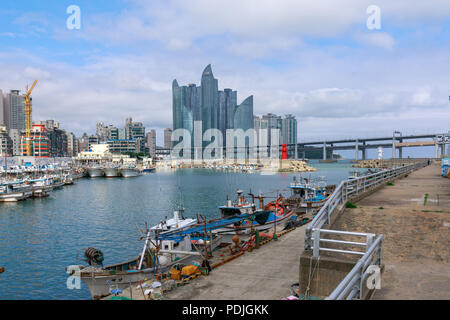 Busan, Corée du Sud - Jul 7, 2018 : de Haeundae Millak Waterside Park Banque D'Images