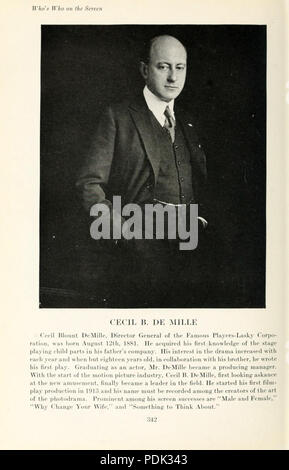 381 WP Cecil B. de Mille 1920 Banque D'Images