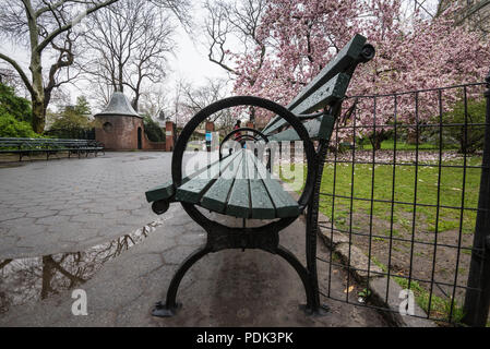 Un jour de pluie à Manhattan. Banque D'Images