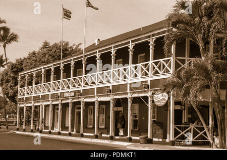 Photo Vintage simulé de Pioneer Inn, Lahaina Banque D'Images