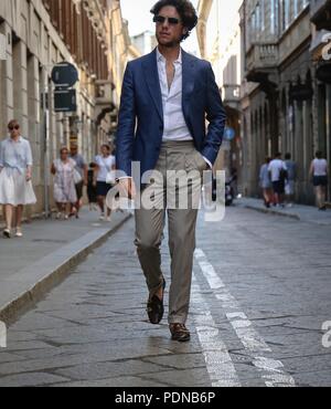 Milan, Italie. 19 juillet, 2018. MILAN- 19 juillet 2018 sur la rue Federico Beltrami à Milan : Crédit Mauro del Signore/Pacific Press/Alamy Live News Banque D'Images