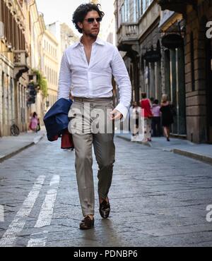 Milan, Italie. 19 juillet, 2018. MILAN- 19 juillet 2018 sur la rue Federico Beltrami à Milan : Crédit Mauro del Signore/Pacific Press/Alamy Live News Banque D'Images