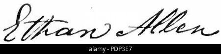 Appletons' Ethan Allen signature. Banque D'Images