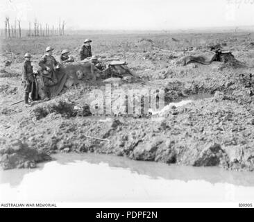 17 12e compagnie de mitrailleurs australiens (1917 AWM E00905 photo) Banque D'Images
