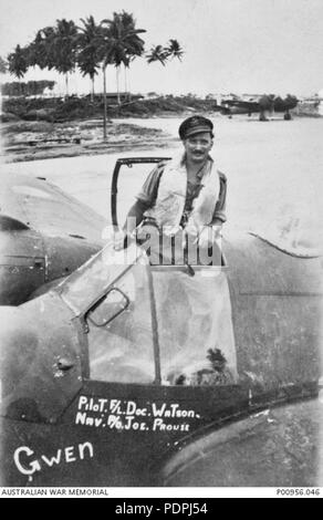 46 Le Capitaine Watson de 31 Squadron RAAF 1945 AWM P00956.046 Banque D'Images