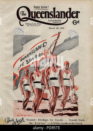 67 l'illustre la protection avant de la Queenslander, 25 mars, 1937 Banque D'Images