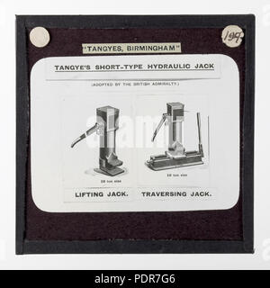 77 Diapositive - Tangyes Ltd, vérins de levage, vers 1910 Banque D'Images