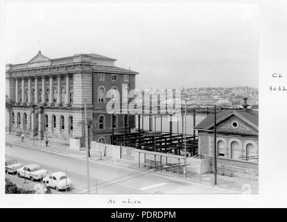 120 Archives de l'État du Queensland 6331 Construction d'extensions à la bibliothèque de l'État du Queensland sur William St Brisbane 1959 Banque D'Images