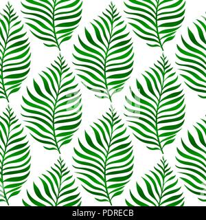 Feuilles vertes. Modèle sans couture Illustration de Vecteur