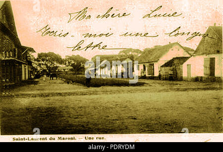 284 rue de Saint-Laurent-du-Maroni Banque D'Images