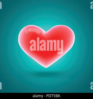 Coeur pour l'amour. Vector illustration d'amour Saint Valentin carte mariage et concept. Illustration de Vecteur