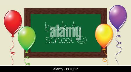 Retour à l'école d'administration et des ballons vector illustration EPS10 Illustration de Vecteur