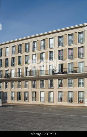 Bloc appartement emblématique conçu par Auguste Perret au Havre, Normandie, France Banque D'Images