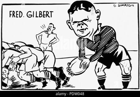 220 1 135315 StateLibQld Caricature de Fred Gilbert, ca. 1936 Banque D'Images