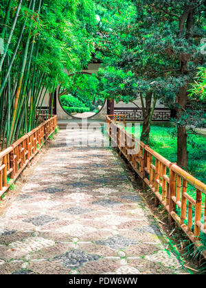 L'influence persistante d'un jardin, jardin chinois classique de renommée internationale, reconnu comme Site du patrimoine mondial de l'UNESCO à Suzhou, province de Jiangsu, Chine Banque D'Images