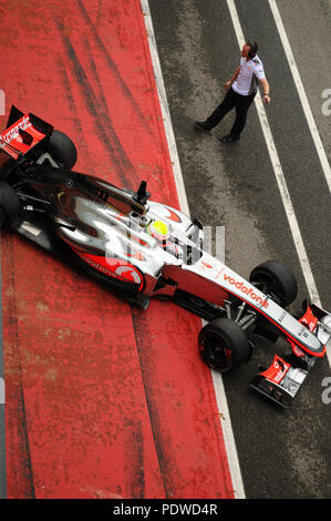 MUGELLO, ITALIE - Mai 2012 : Oliver Turvey de McLaren F1 Team lors des courses d'équipes de Formule 1 jours de test au circuit du Mugello, mai 2012 en Italie. Banque D'Images