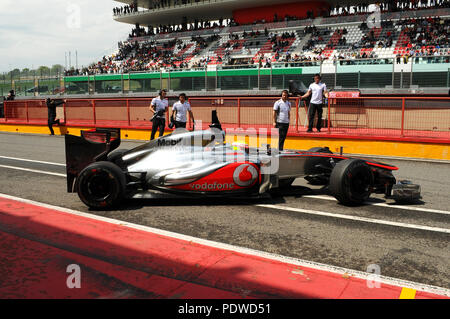 MUGELLO, ITALIE - Mai 2012 : Oliver Turvey de McLaren F1 Team lors des courses d'équipes de Formule 1 jours de test au circuit du Mugello, mai 2012 en Italie. Banque D'Images