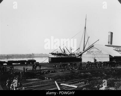 234 1 158717 StateLibQld Pinkenba Wharf, Brisbane, 1914 Banque D'Images