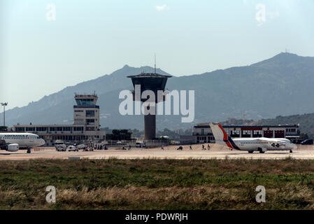 L'aéroport d'Ajaccio Napoléon Bonaparte à Ajaccio en Corse Banque D'Images