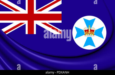 Pavillon 3D du Queensland, Australie. 3D Illustration. Banque D'Images