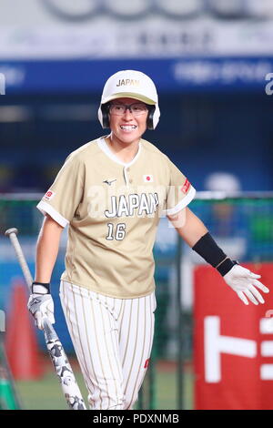 Yamato Fujita (JPN), le 10 août 2018 - Softball : Championnat du monde de softball féminin 2018 Série de 8 match entre le Japon 7-0 Porto Rico à Zozo Marine Stadium, Chiba, Japon. (Photo par Naoki Nishimura/AFLO SPORT) Banque D'Images