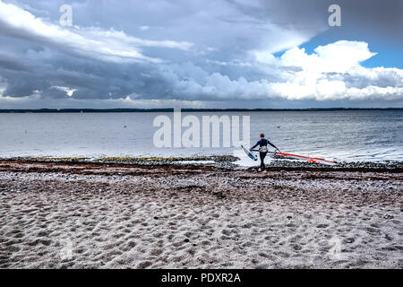 Planche sur la mer Baltique Banque D'Images