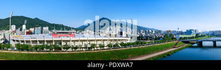 Yangsan, Corée du Sud - Aug 2, 2018 : Stade Yangsan en scène Yangsan city Banque D'Images