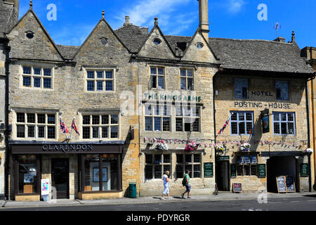 Le Kings Arms Coaching Inn, Stow on the Wold, Gloucestershire, Cotswolds, en Angleterre Banque D'Images