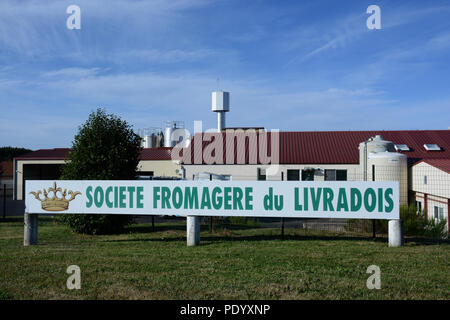 La société fromagère du Livradois, industrie laitière, Fournol, Puy-de-Dôme, Auvergne-Rhone-Alpes, France Banque D'Images