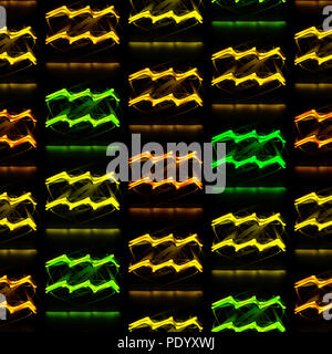 Profil de transparent et vitreux ancienne couleur symboles astrologie Verseau - Banque D'Images