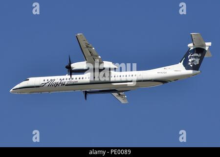 ALASKA Airlines / Horizon Air Bombardier DHC-8-Q400 AVION DE LIGNE RÉGIONAL Banque D'Images