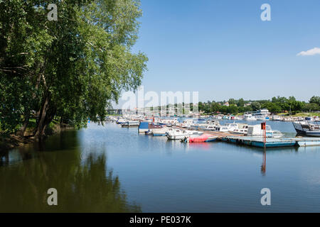 Ada Ciganlija bateaux à Belgrade, Serbie Banque D'Images