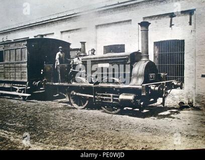 Archivo General de la Nación Argentina, Buenos Aires 1857 primer viaje en tren en la Argentina. Banque D'Images