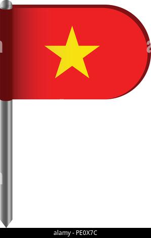 Drapeau du Vietnam isolés Illustration de Vecteur