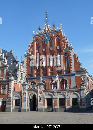 La Maison des Têtes Noires à Riga, Lettonie Banque D'Images