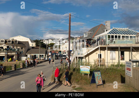 Plage de Polzeath, Cornwall, UK Banque D'Images