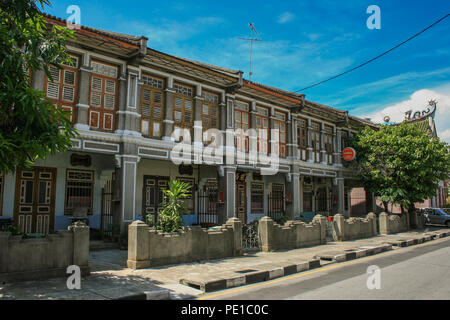 Maisons traditionnelles à Penang, Malaisie Banque D'Images