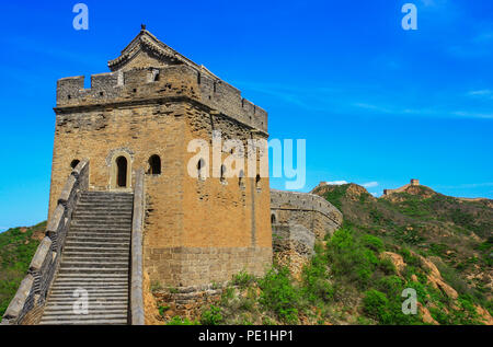 Jinshanling, Chine - probablement le plus célèbre en Chine, la Grande muraille s'étend sur environ 9.000 km Banque D'Images