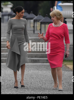 Le duc et la duchesse de Sussex en deux Ireland-Day. Le prince Harry, le duc de Sussex, accompagné de son épouse la duchesse de Sussex visiter le président Michael Higgins et sa femme Sabina Coyne à Aras une Uachtarain. Photo par Andrew Parsons / i-Images Où : Dublin, Dublin, Royaume-Uni Quand : 11 Oct 2018 Source : WENN.com Banque D'Images