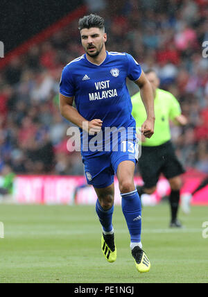 Callum Paterson de Cardiff lors du match de la première ligue au stade Vitality, à Bournemouth. APPUYEZ SUR ASSOCIATION photo. Date de la photo: Samedi 11 août 2018. Voir PA Story FOOTBALL Bournemouth. Le crédit photo doit être le suivant : Mark Kerton/PA Wire. RESTRICTIONS : aucune utilisation avec des fichiers audio, vidéo, données, listes de présentoirs, logos de clubs/ligue ou services « en direct » non autorisés. Utilisation en ligne limitée à 120 images, pas d'émulation vidéo. Aucune utilisation dans les Paris, les jeux ou les publications de club/ligue/joueur unique. Banque D'Images