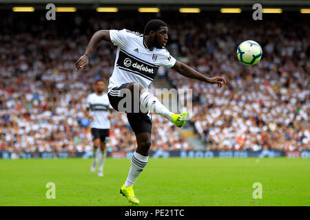 Londres, Royaume-Uni, 11 août 2018. Aboubakar Kamara de Fulham en action. Premier League, Fulham v Crystal Palace à Craven Cottage, à Londres, le samedi 11 août 2018. Cette image ne peut être utilisé qu'à des fins rédactionnelles. Usage éditorial uniquement, licence requise pour un usage commercial. Aucune utilisation de pari, de jeux ou d'un seul club/ligue/dvd publications. pic par Steffan Bowen/Andrew Orchard la photographie de sport/Alamy live news Banque D'Images