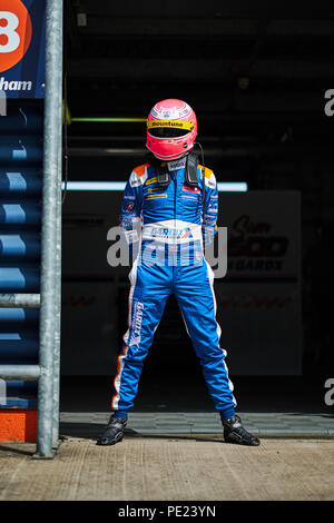 Corby, Northamptonshire, Angleterre, 11 août 2018. Pilote de course BTCC Sam Tordoff et Motorbase Performance avec JCT600 pendant la Dunlop MSA British Touring Car Championship at Rockingham Motor Speedway. Photo par Gergo Toth / Alamy Live News Banque D'Images