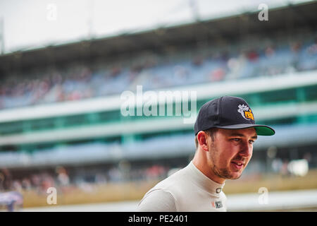 Corby, Northamptonshire, Angleterre, 11 août 2018. Pilote de course BTCC Tom Ingram et Speedworks Motorsport lors de la Dunlop MSA British Touring Car Championship at Rockingham Motor Speedway. Photo par Gergo Toth / Alamy Live News Banque D'Images
