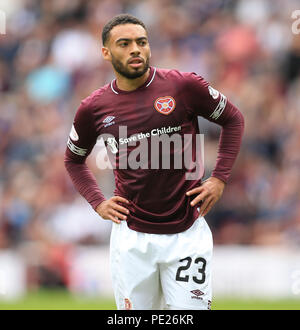 Parc de Murrayfield, Edinburgh, UK. Août 11, 2018. Football Premiership Ladbrokes, le Cœur du Midlothian contre Celtic ; Jake Mulraney des coeurs : Action Crédit Plus Sport/Alamy Live News Banque D'Images