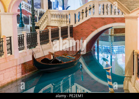 Canal San Luca dans le Venetian Casino Resort Hotel, Macau Banque D'Images