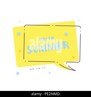 Hello Summer banner. Vector illustration. Illustration de Vecteur