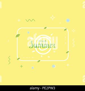 Hello Summer banner. Vector illustration. Illustration de Vecteur