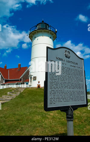 Nobska Lighthouse, Woods Hole, Cape Cod, Massachusetts USA Banque D'Images